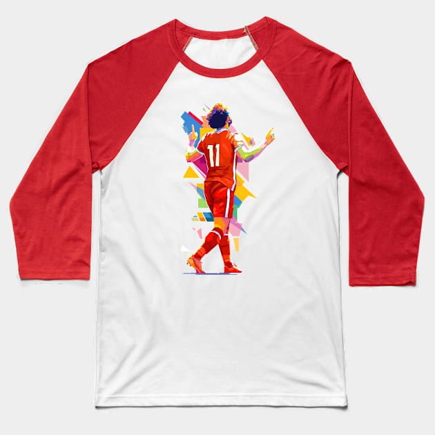 Salah goal celebration wpap style Baseball T-Shirt by giltopann